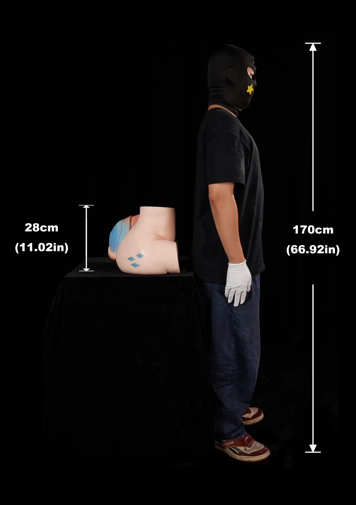 28cm (11.02in) N/A Gel butt Silicone Sex Doll PA-ray, Head N/A